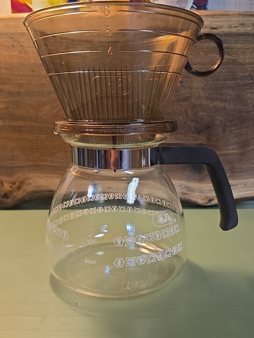 Vintage Melitta No. 6 Pour Over Cone Filter Cup Pour Over Coffee Maker With Base